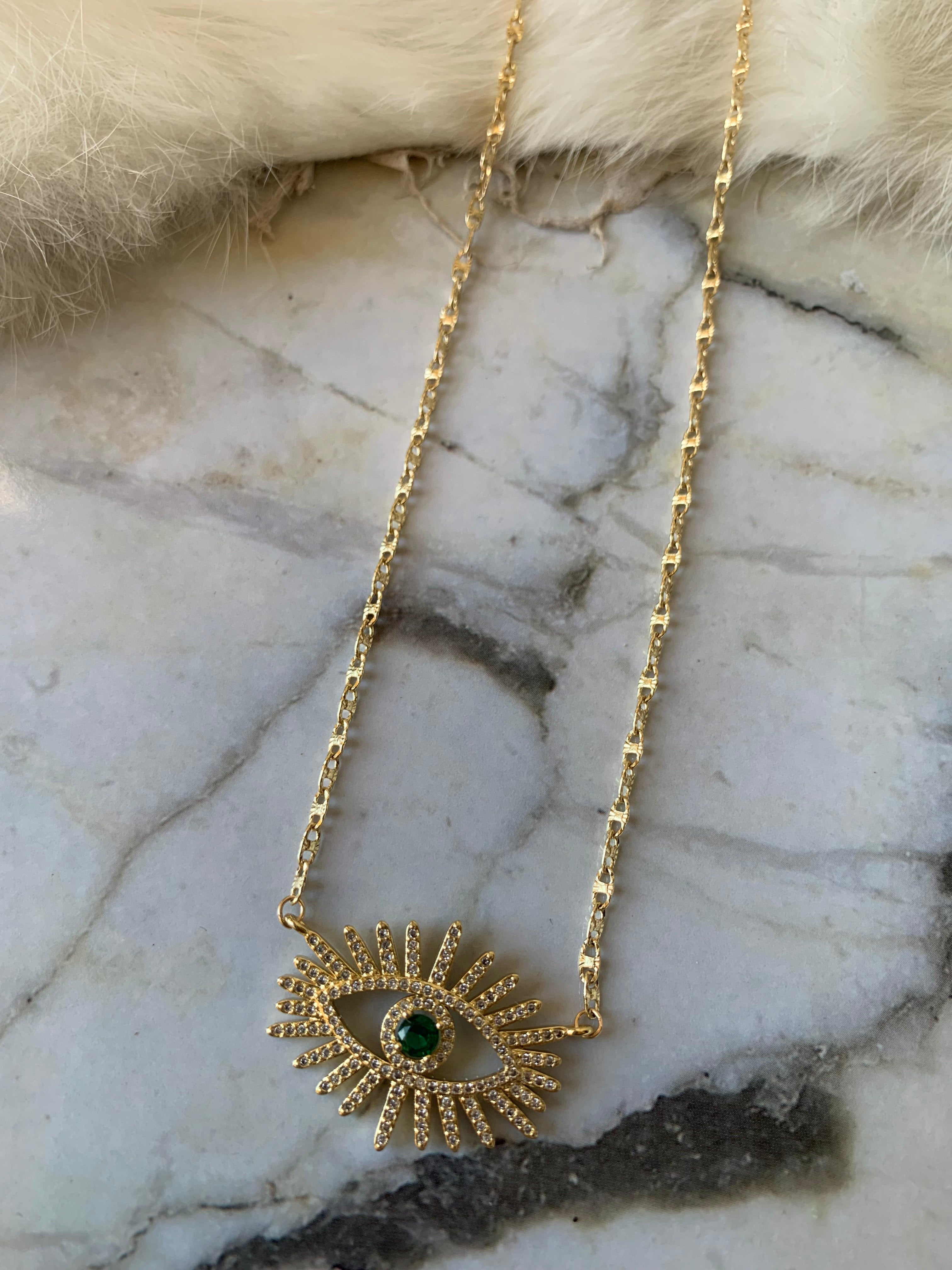 Emerald Bling EE Necklace