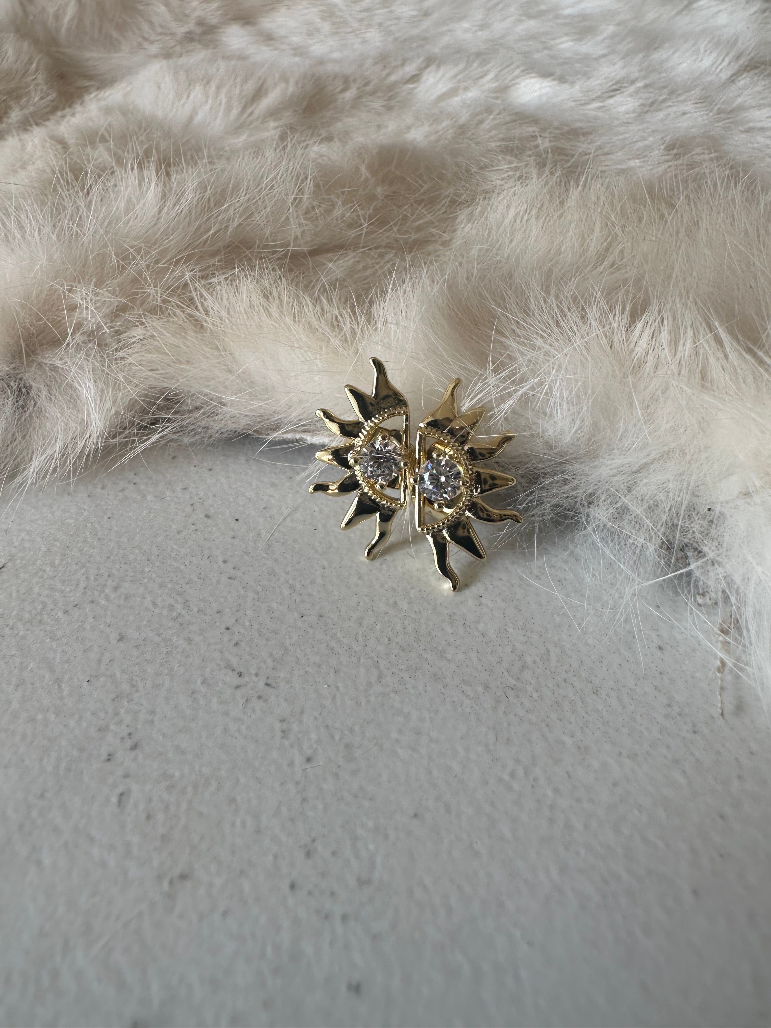 Sun Ray Stud Earrings