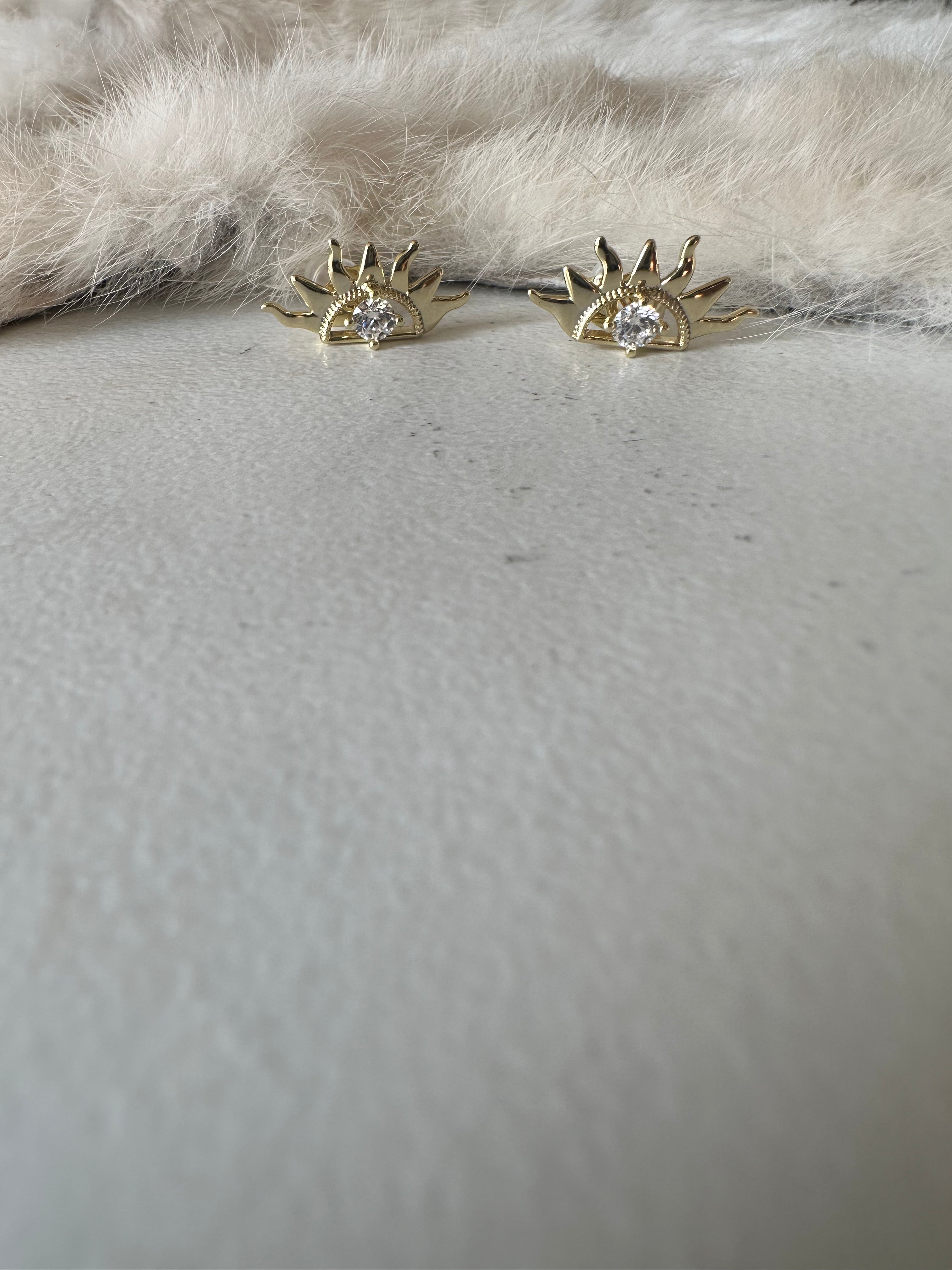 Sun Ray Stud Earrings
