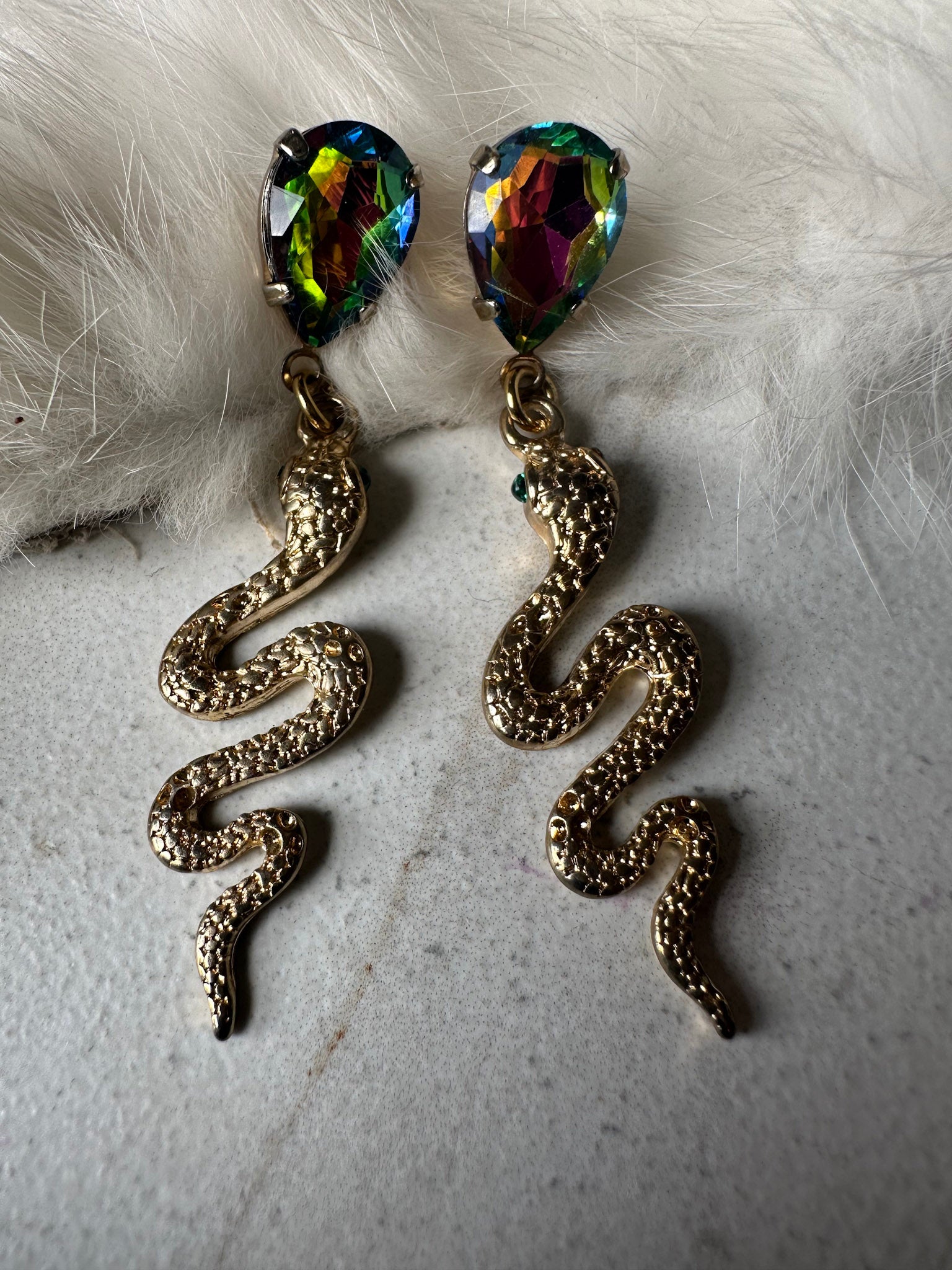 Glam Serpent Drop Earrings