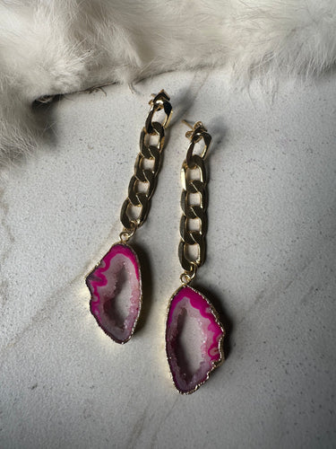 Cuban & Agate Earrings