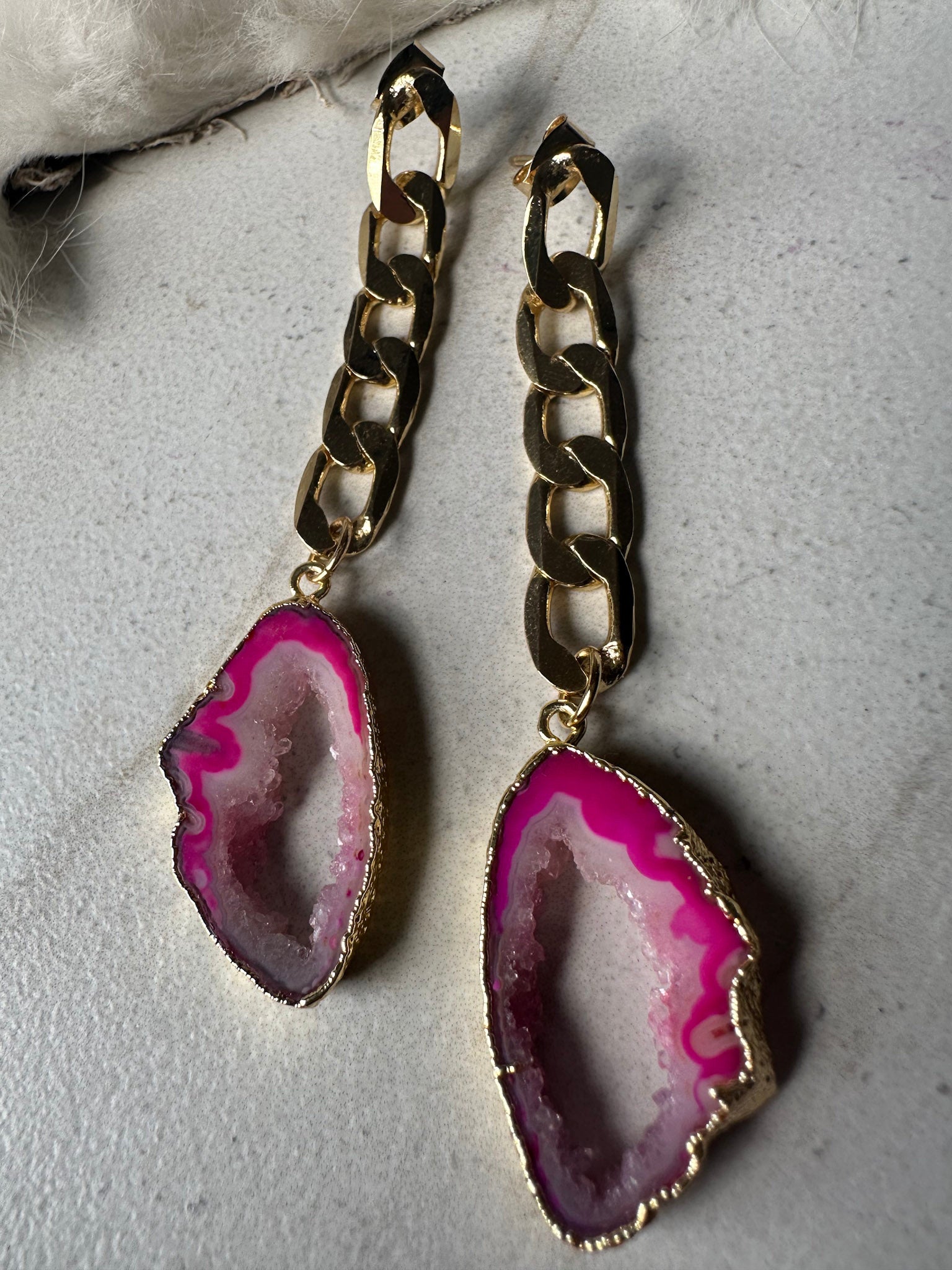 Cuban & Agate Earrings