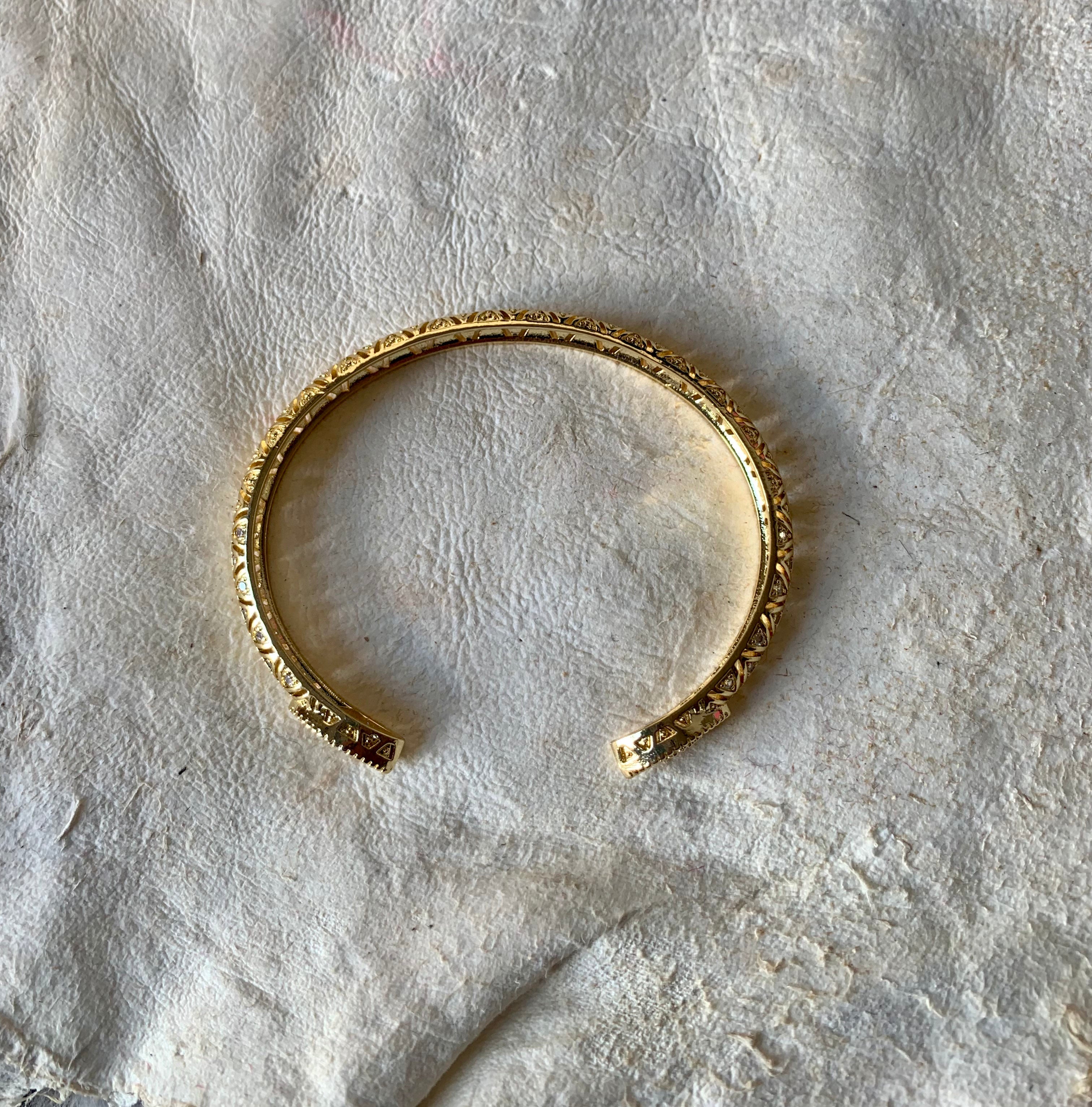Evil Eye Sapphire Bangle Cuff