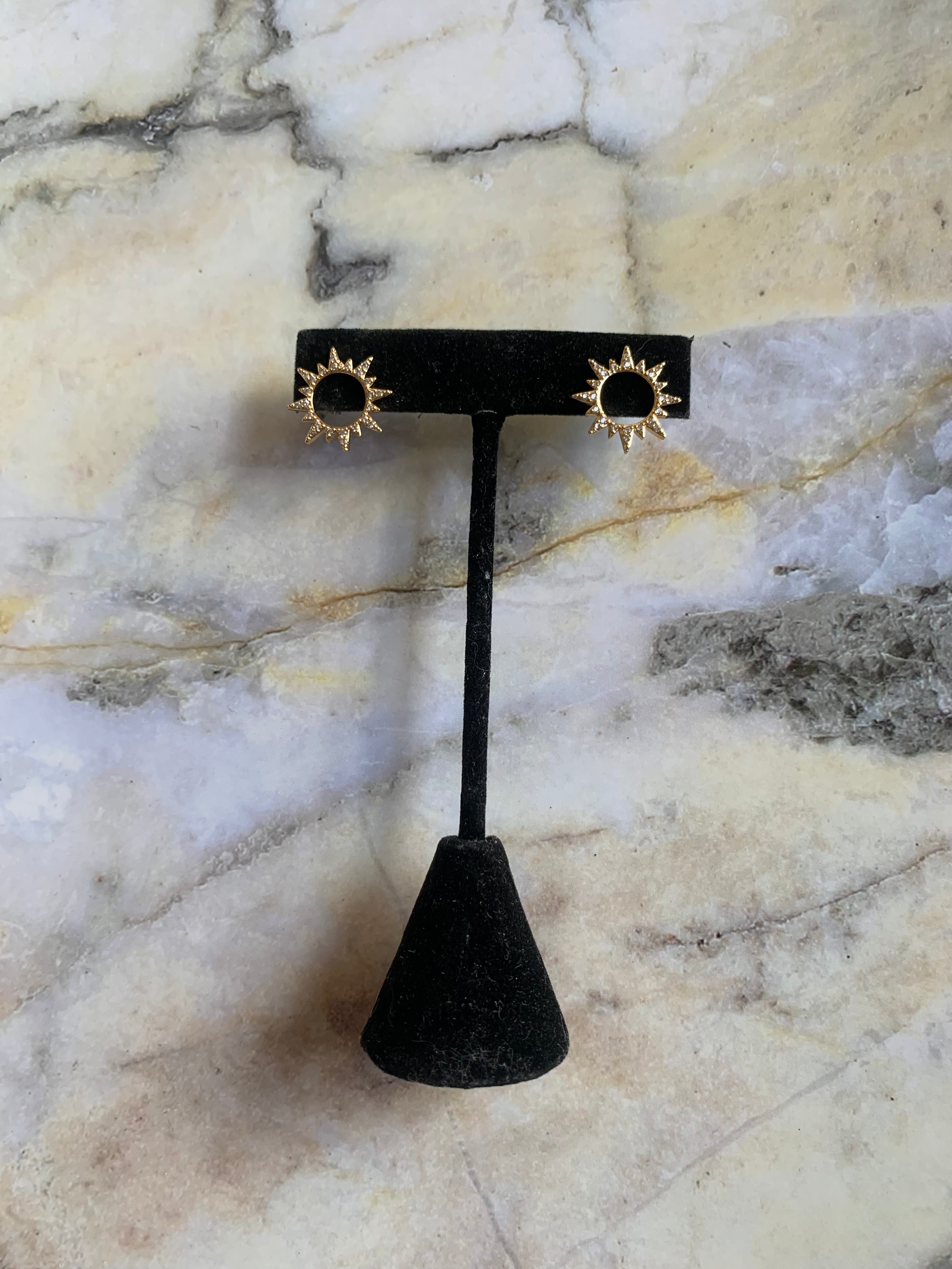 Celestial Sun Stud Earrings