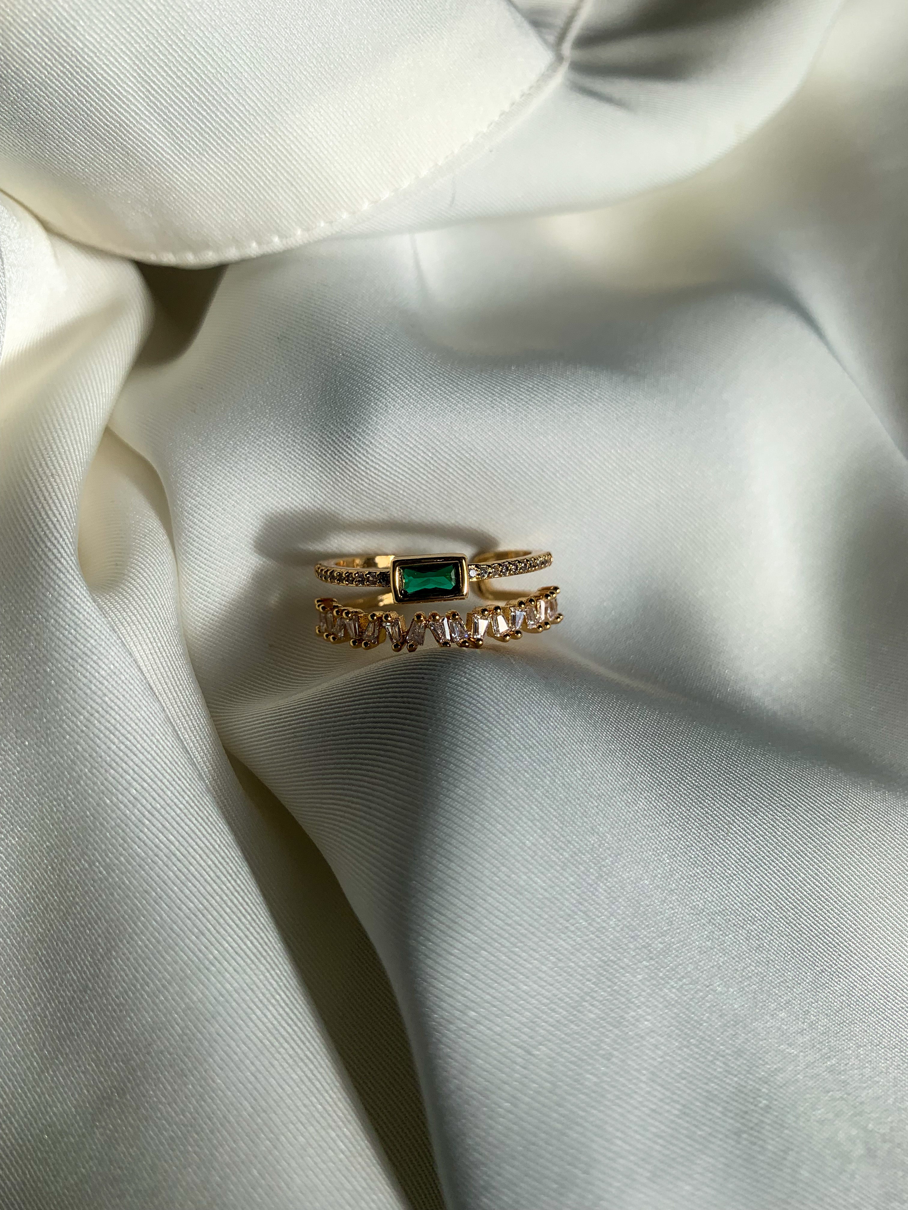 Victoria Emerald Stack Ring