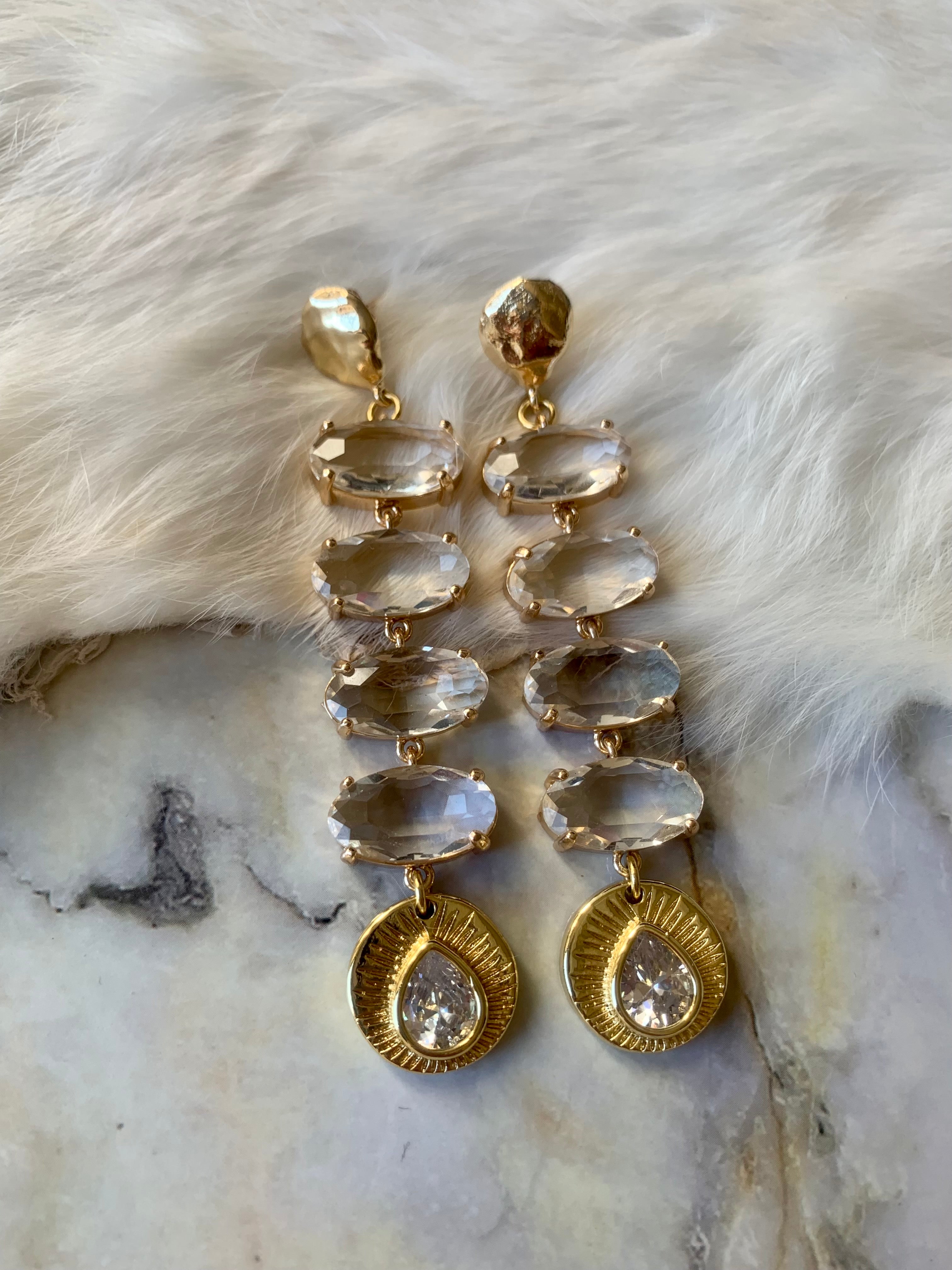 Glamour Teardrops of the Sun Earrings