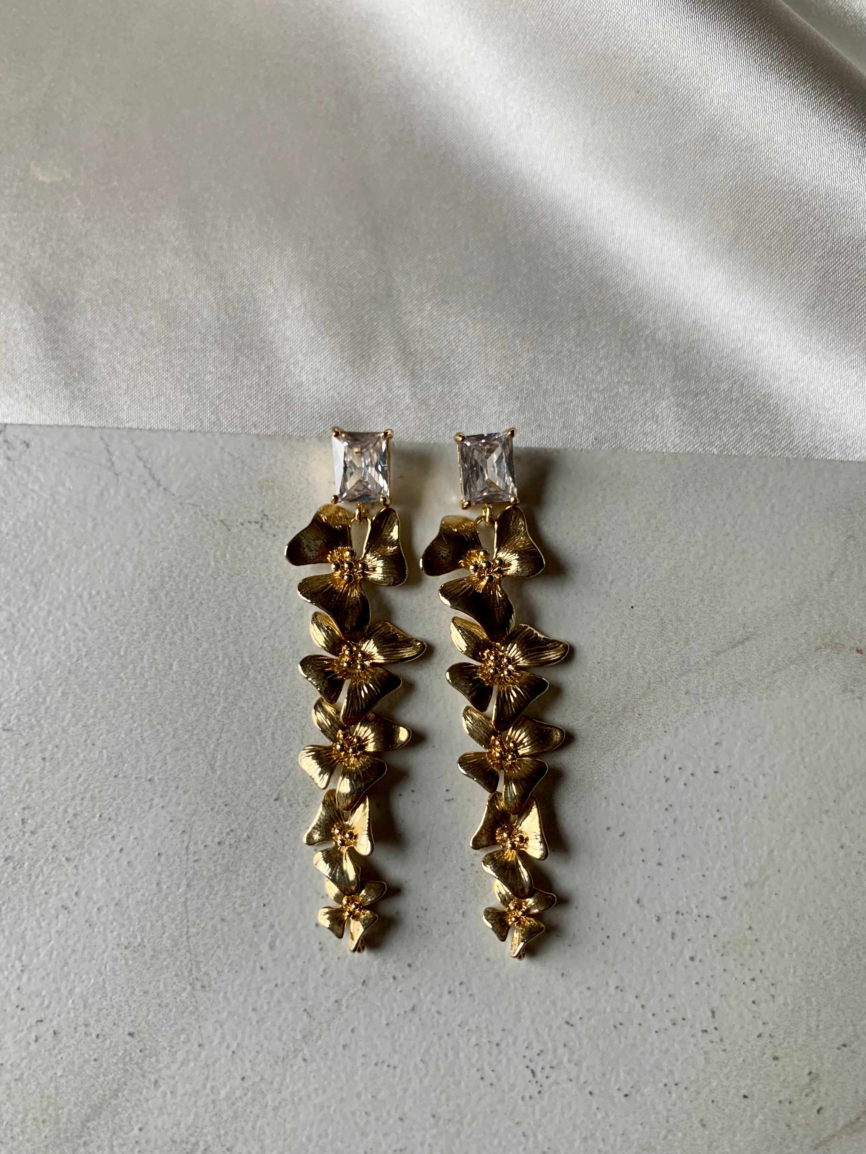Cascading Blooms Statement Earrings