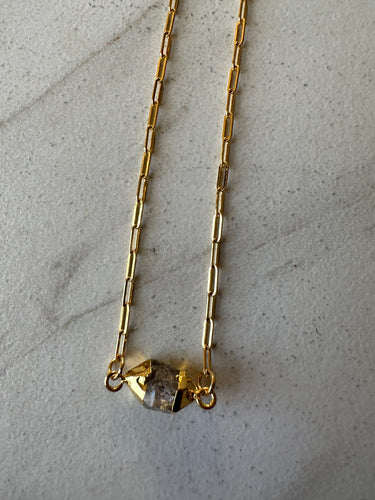 Herkimer Paperclip Necklace